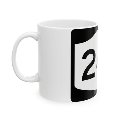 NY-24A (New York) (Road Sign) White Coffee Mug