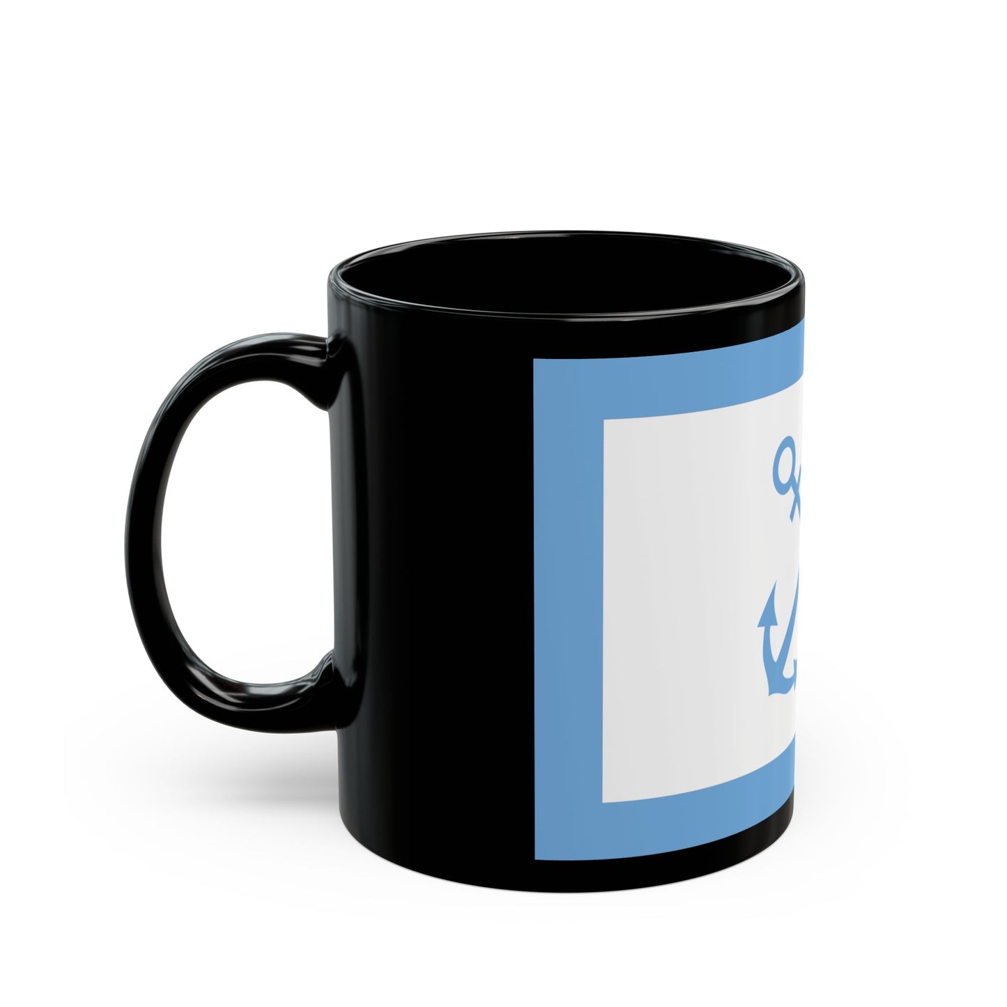 Flag of Bandera de Prefectura Naval Argentina - Black Coffee Mug-Go Mug Yourself