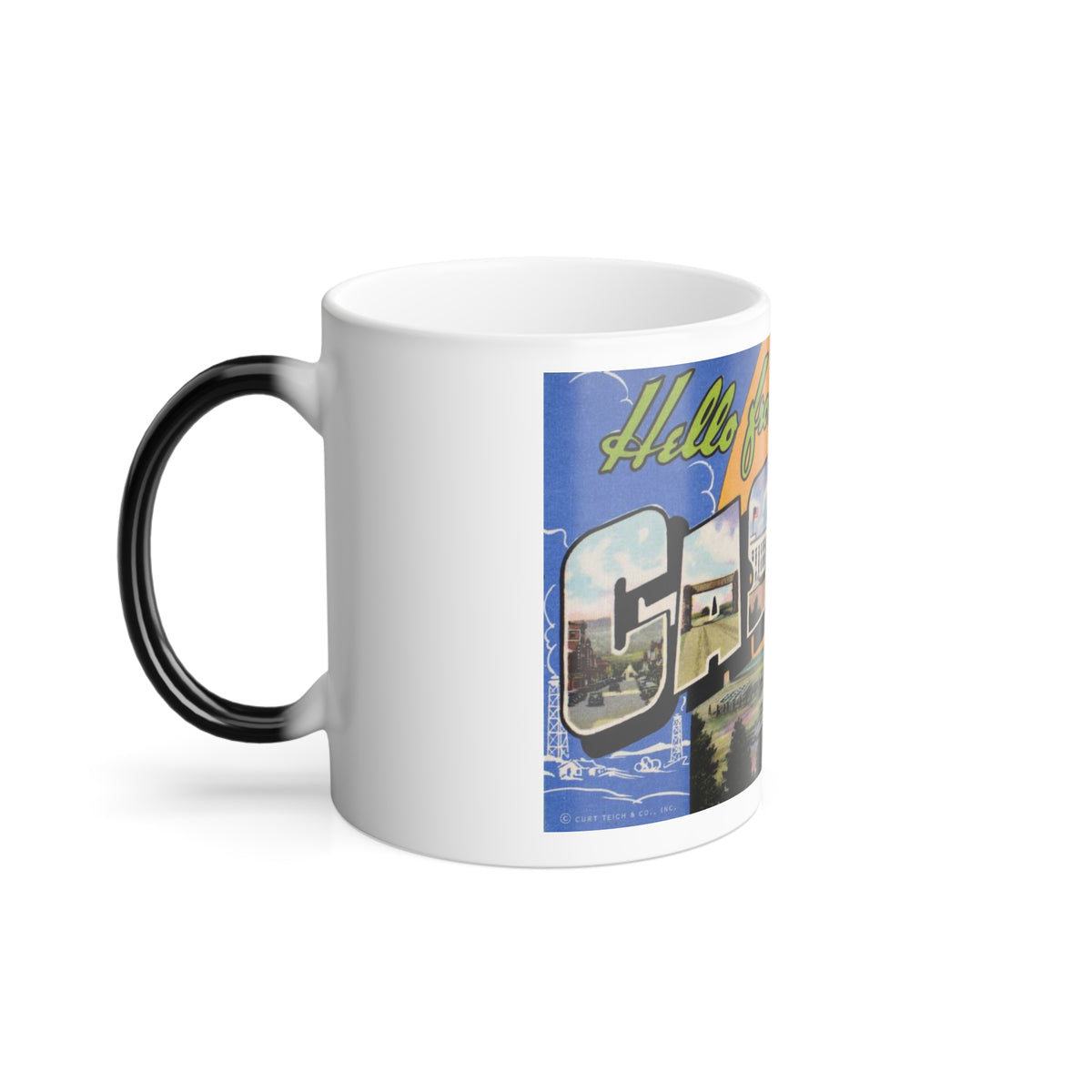 Greetings from Casper Wyoming (Greeting Postcards) Color Changing Mug 11oz