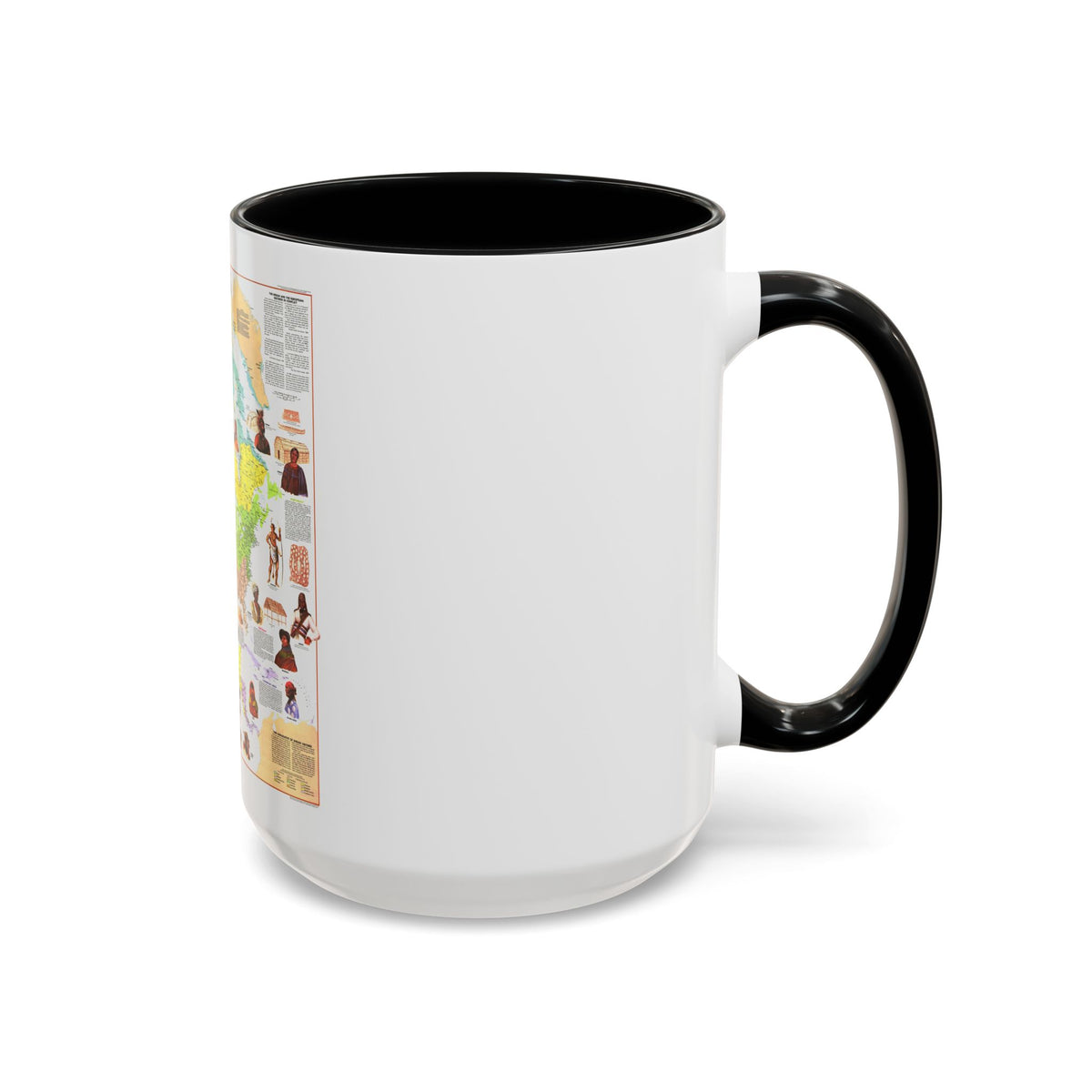 North America - Indians of (1973) (Map) Accent Coffee Mug