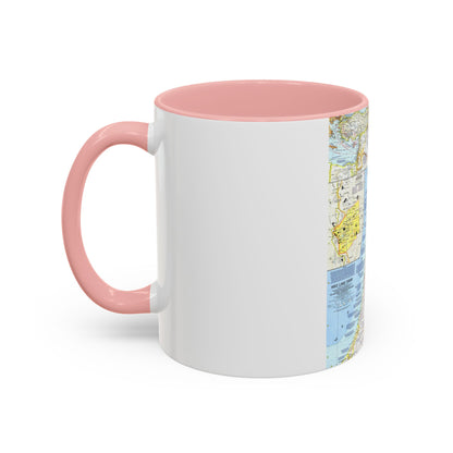 Middle East - Holy Land Today (1963) (Map) Accent Coffee Mug