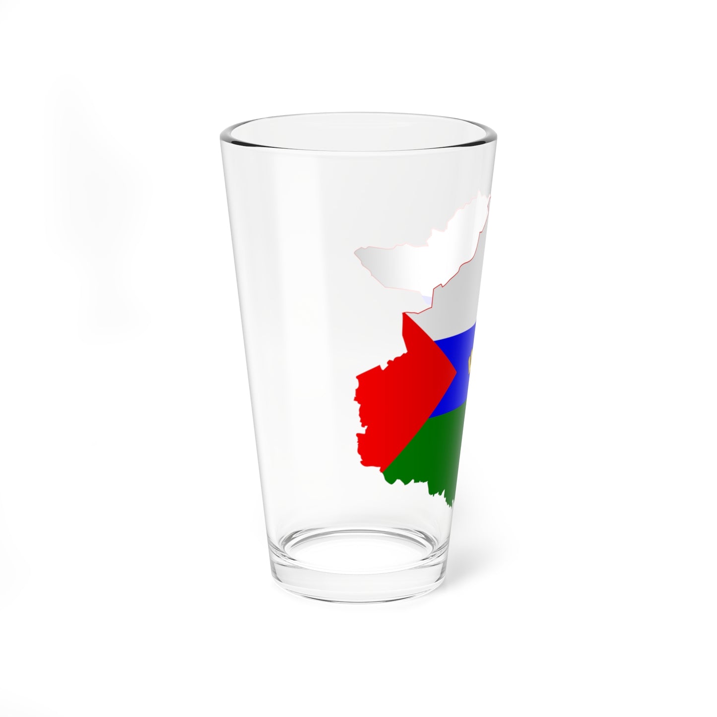 Flag-map of Tyumen Oblast (Russia) Pint Glass 16oz