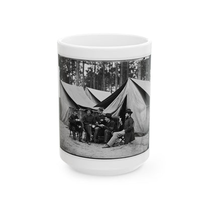 Petersburg, Va. Hospital Stewards Of 2d Division, 9th Corps, In Front Of Tents (U.S. Civil War) White Coffee Mug