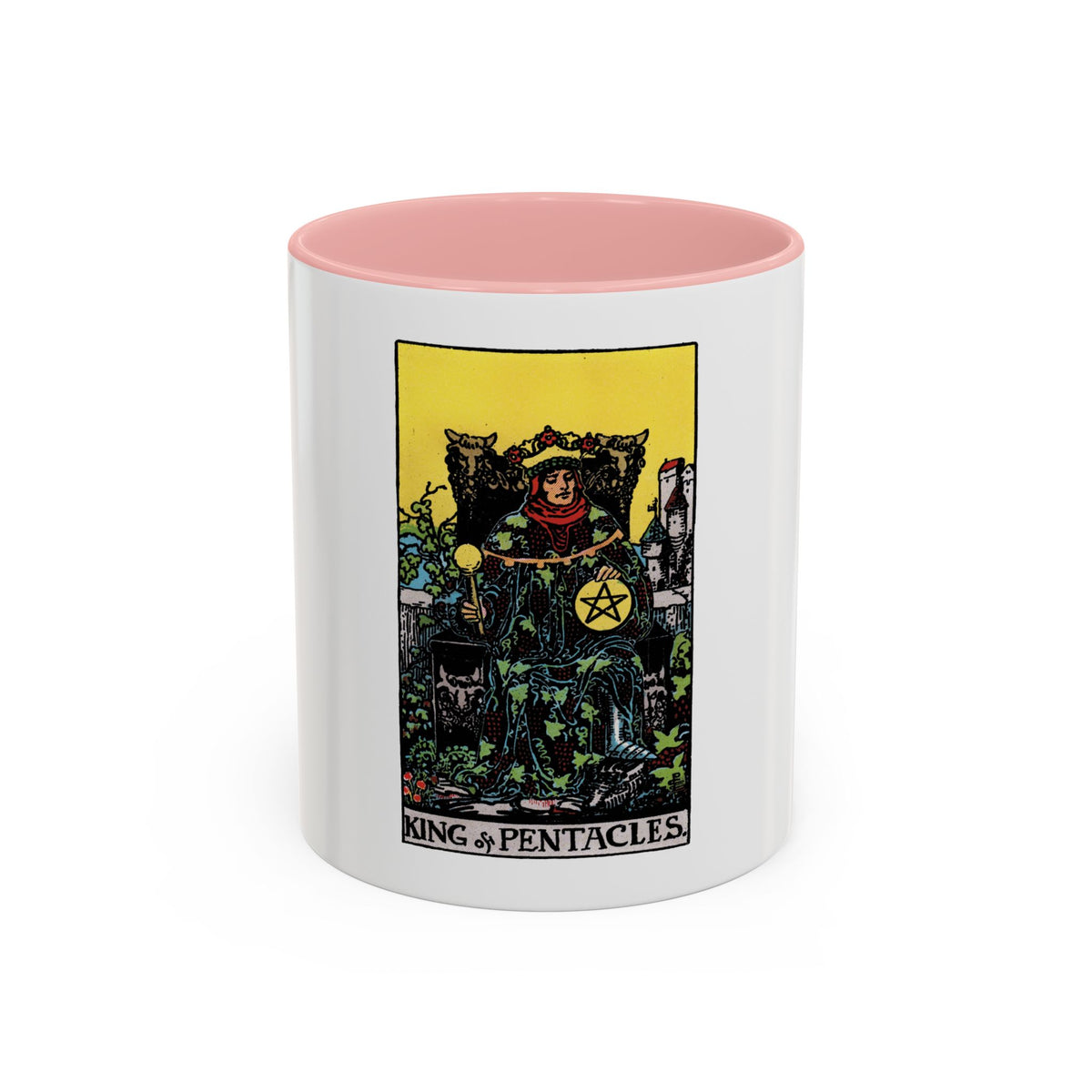 The King of Pentacles (Tarot Card) Accent Coffee Mug