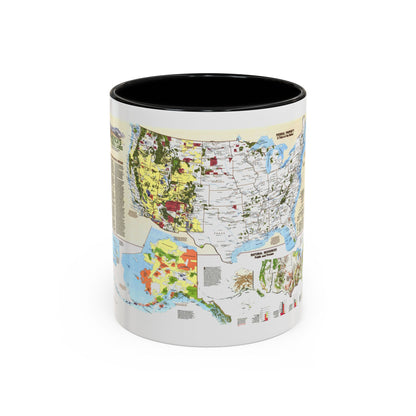 USA - America's Federal Lands (1982) (Map) Accent Coffee Mug