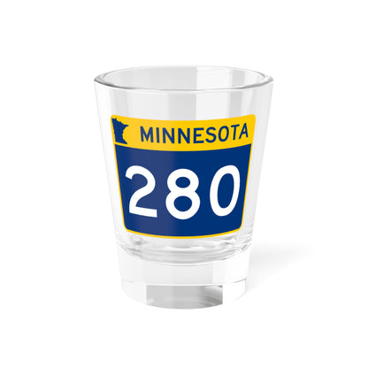 MN-280 wide (Minnesota) (Road Sign) Shot Glass 1.5oz