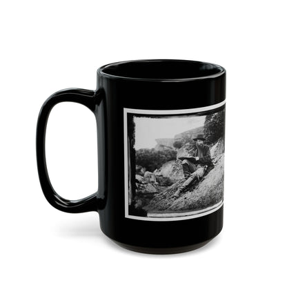Gettysburg, Pa. Alfred R. Waud, Artist Of Harper's Weekly, Sketching On Battlefield (U.S. Civil War) Black Coffee Mug