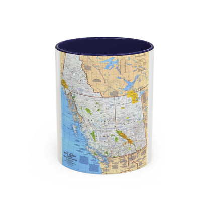 Canada - British Columbia, Alberta & Yukon (1978) (Map) Accent Coffee Mug