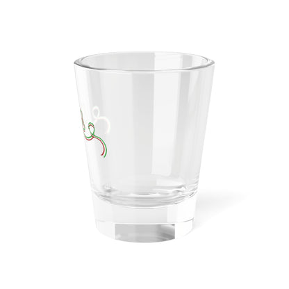 Heraldic ribbon with italian colours (Italy) (Coat of Arms) Shot Glass 1.5oz