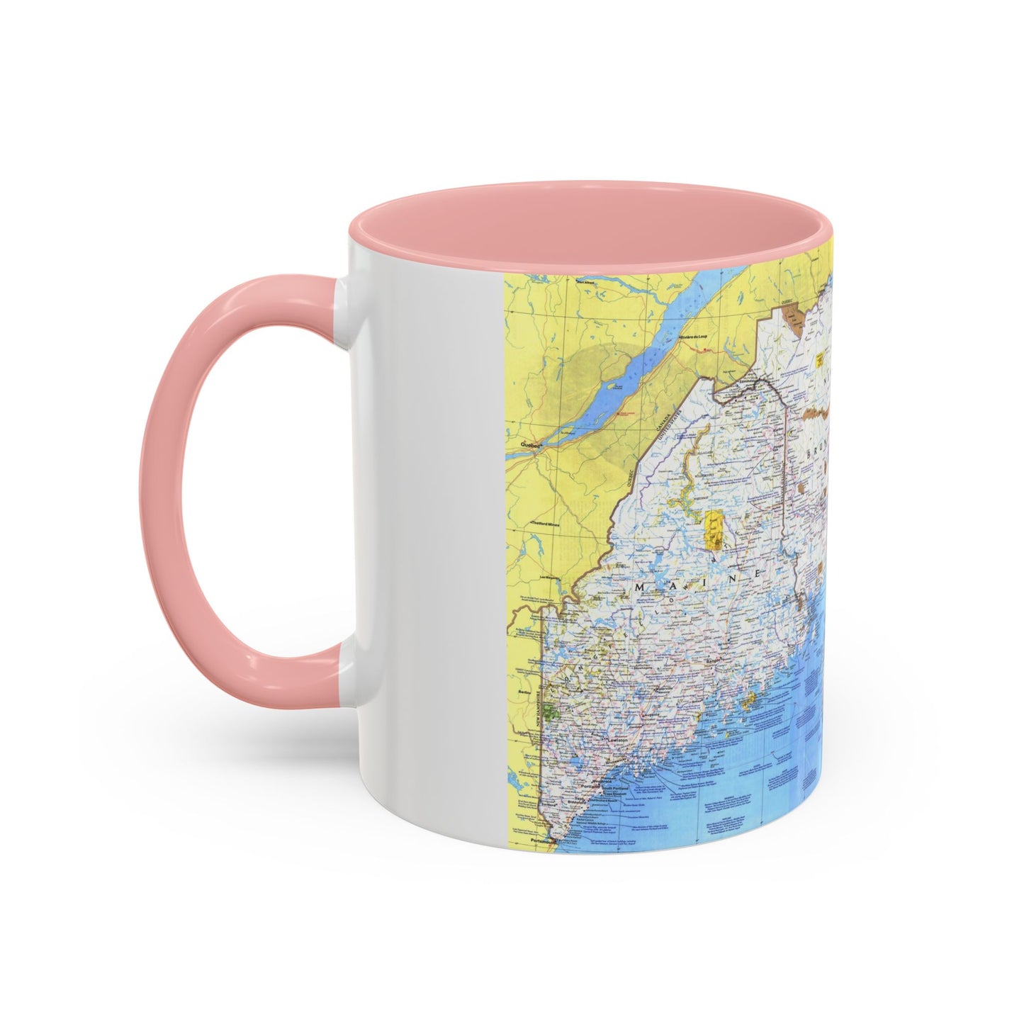 Canada - Maine, with the Maritime Provinces 1 (1975) (Map) Accent Coffee Mug