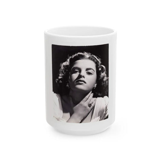 Faith Domergue #187 (Vintage Female Icon) White Coffee Mug-15oz-Go Mug Yourself