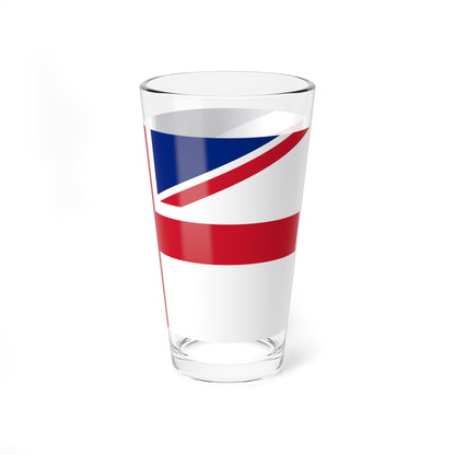 United Kingdom-England flag hybrid (England) Pint Glass 16oz