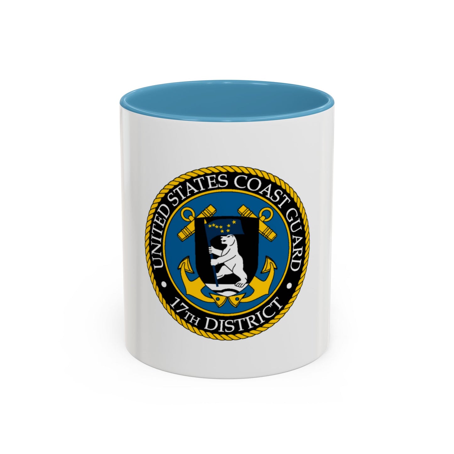 USCG 17th District (U.S. Coast Guard) Accent Coffee Mug