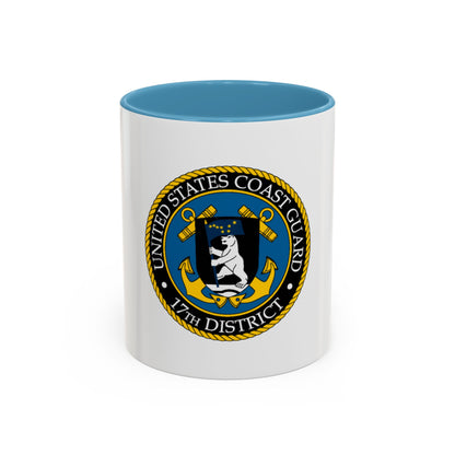USCG 17th District (U.S. Coast Guard) Accent Coffee Mug
