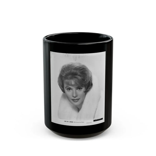 Jill St. John #208 (Vintage Female Icon) Black Coffee Mug-15oz-Go Mug Yourself