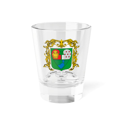 Heraldica Escudo de San Agustin Huila (Colombia) (Coat of Arms) Shot Glass 1.5oz