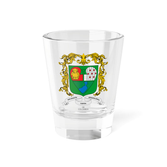 Heraldica Escudo de San Agustin Huila (Colombia) (Coat of Arms) Shot Glass 1.5oz