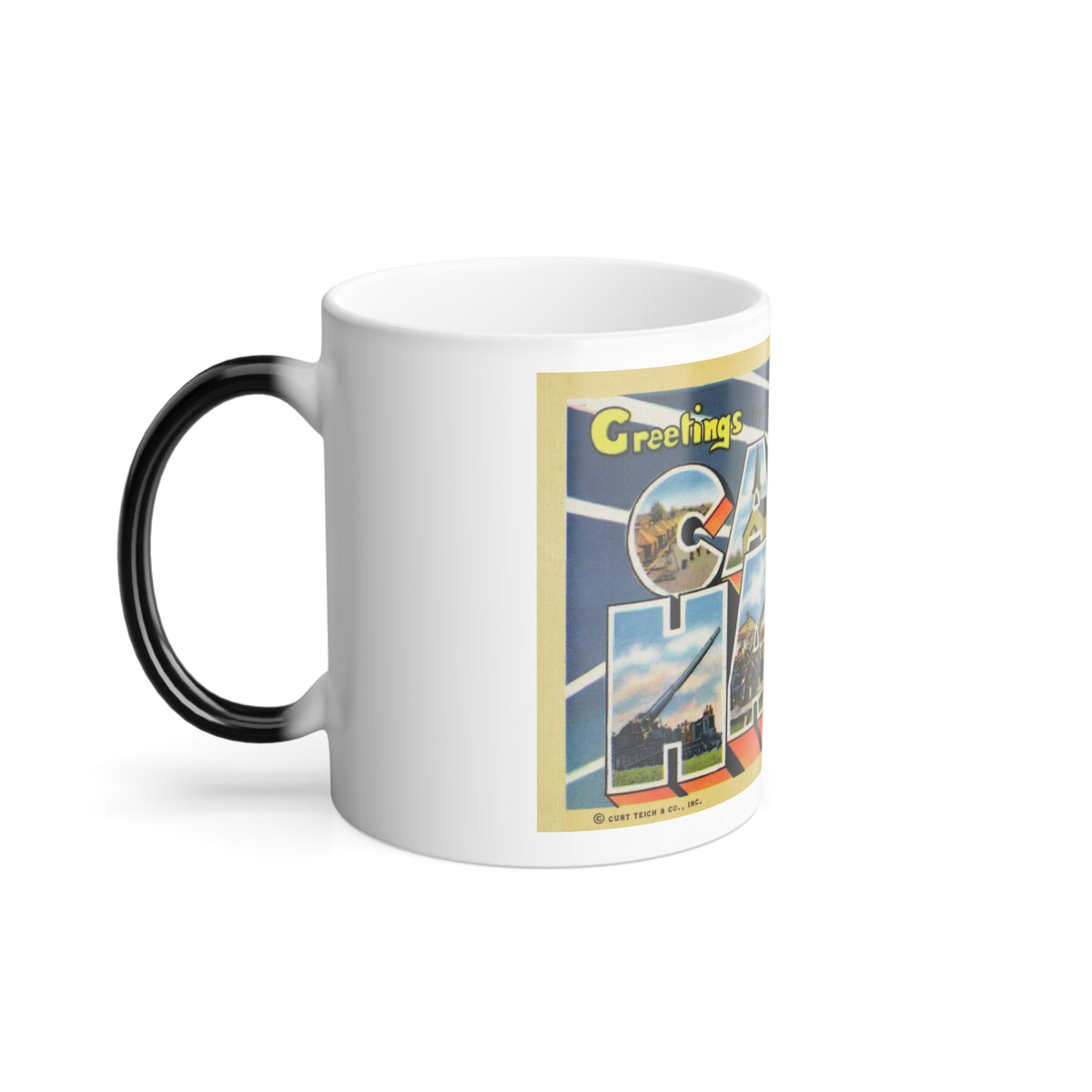 Greetings from Camp Haan California (Greeting Postcards) Color Changing Mug 11oz