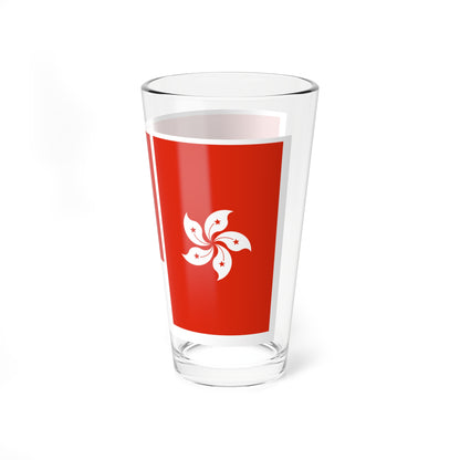 HKSAR flag hv (China) Pint Glass 16oz