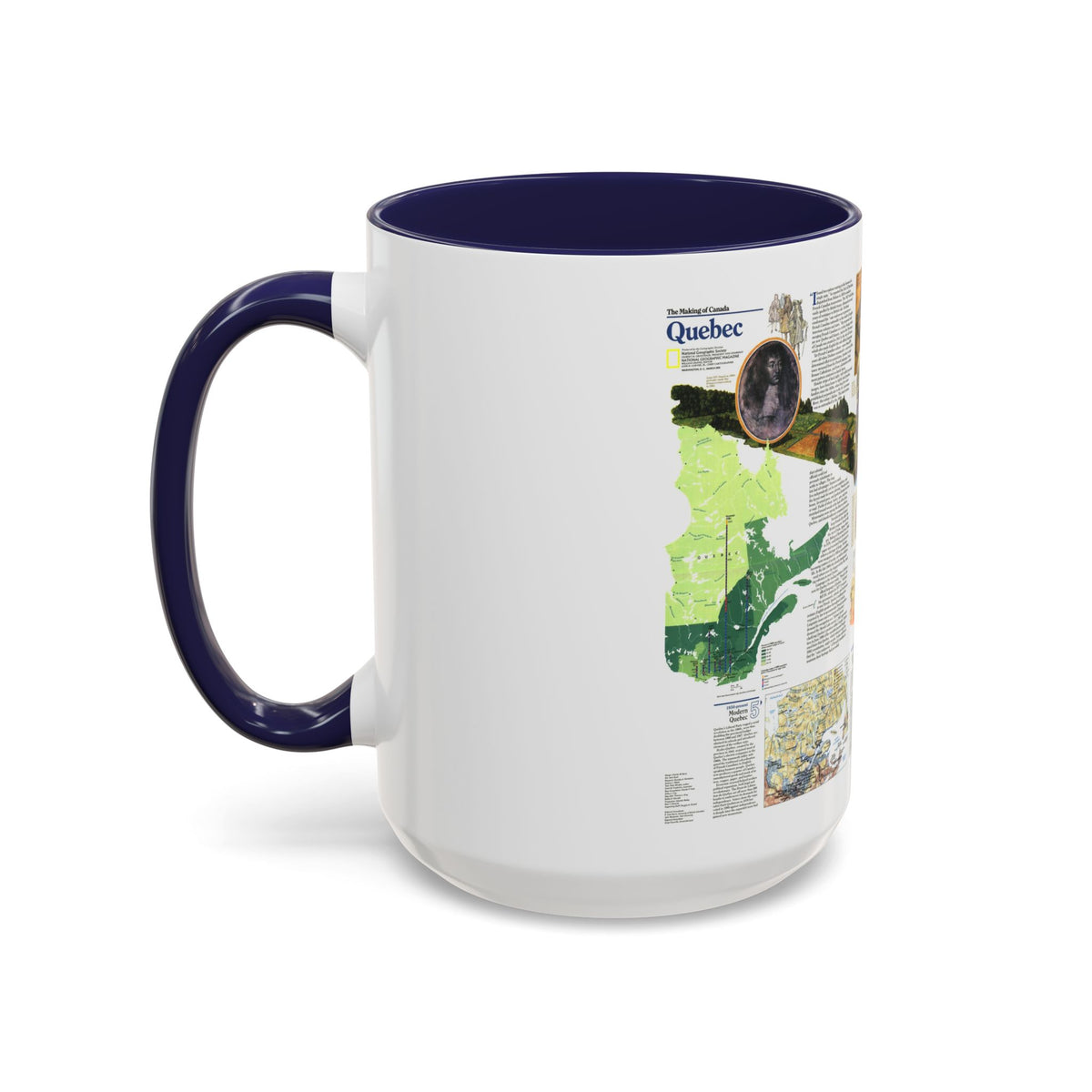 Canada - Quebec 2 (1991) (Map) Accent Coffee Mug
