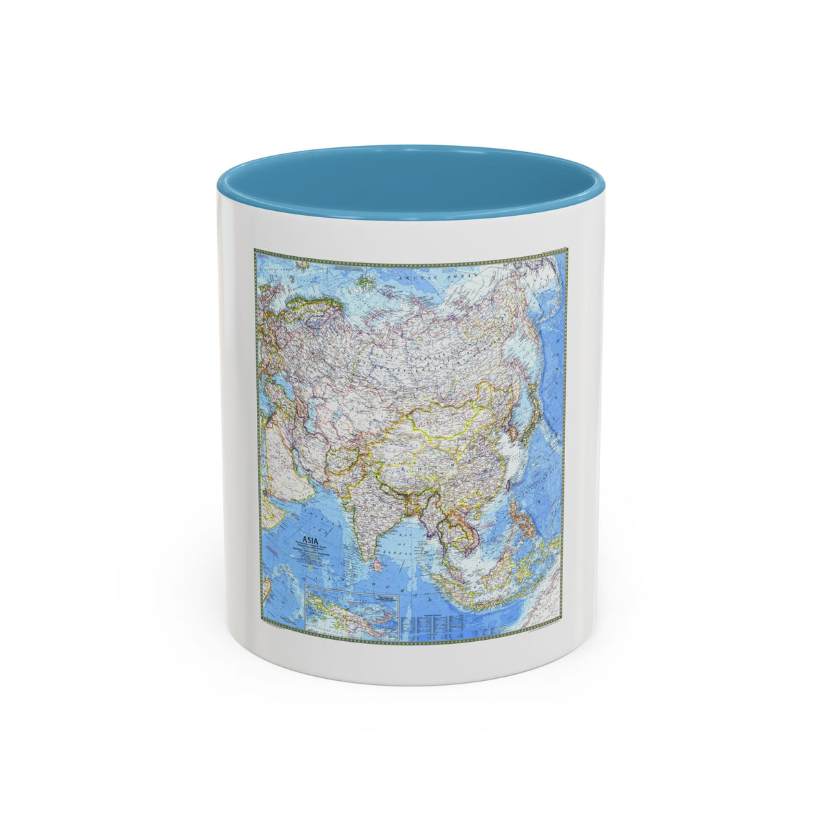 Asia (1971) (Map) Accent Coffee Mug