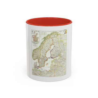 Europe, Northern (1954) (Map) Accent Coffee Mug