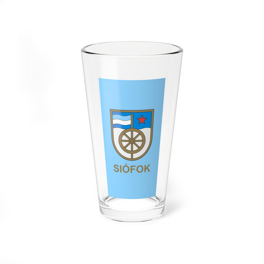 Flag of Siofok 1974-1991 (Hungary) Pint Glass 16oz