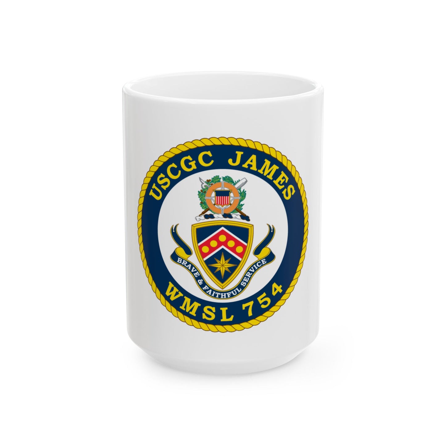 USCGC James WMSL 754 (U.S. Coast Guard) White Coffee Mug