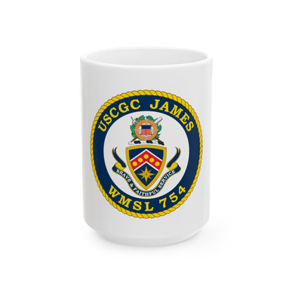 USCGC James WMSL 754 (U.S. Coast Guard) White Coffee Mug