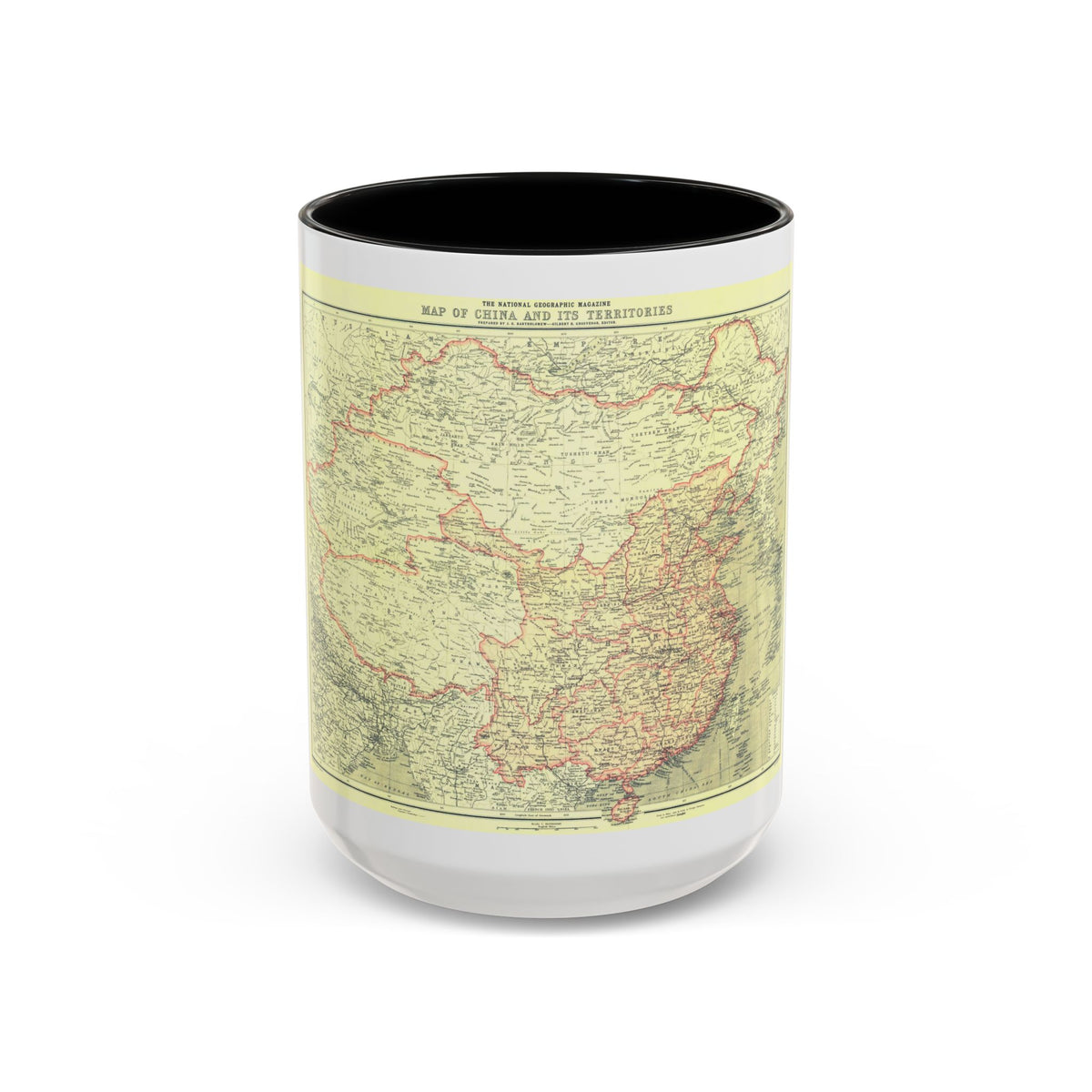 China and its Territories (1912) (Map) Accent Coffee Mug