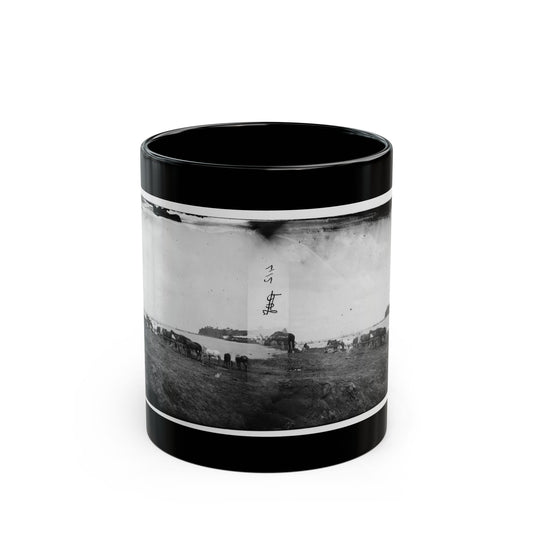 Belle Plain, Virginia. Encampment Of 2nd N.Y. And 1st Mass. Heavy Artillery (U.S. Civil War) Black Coffee Mug