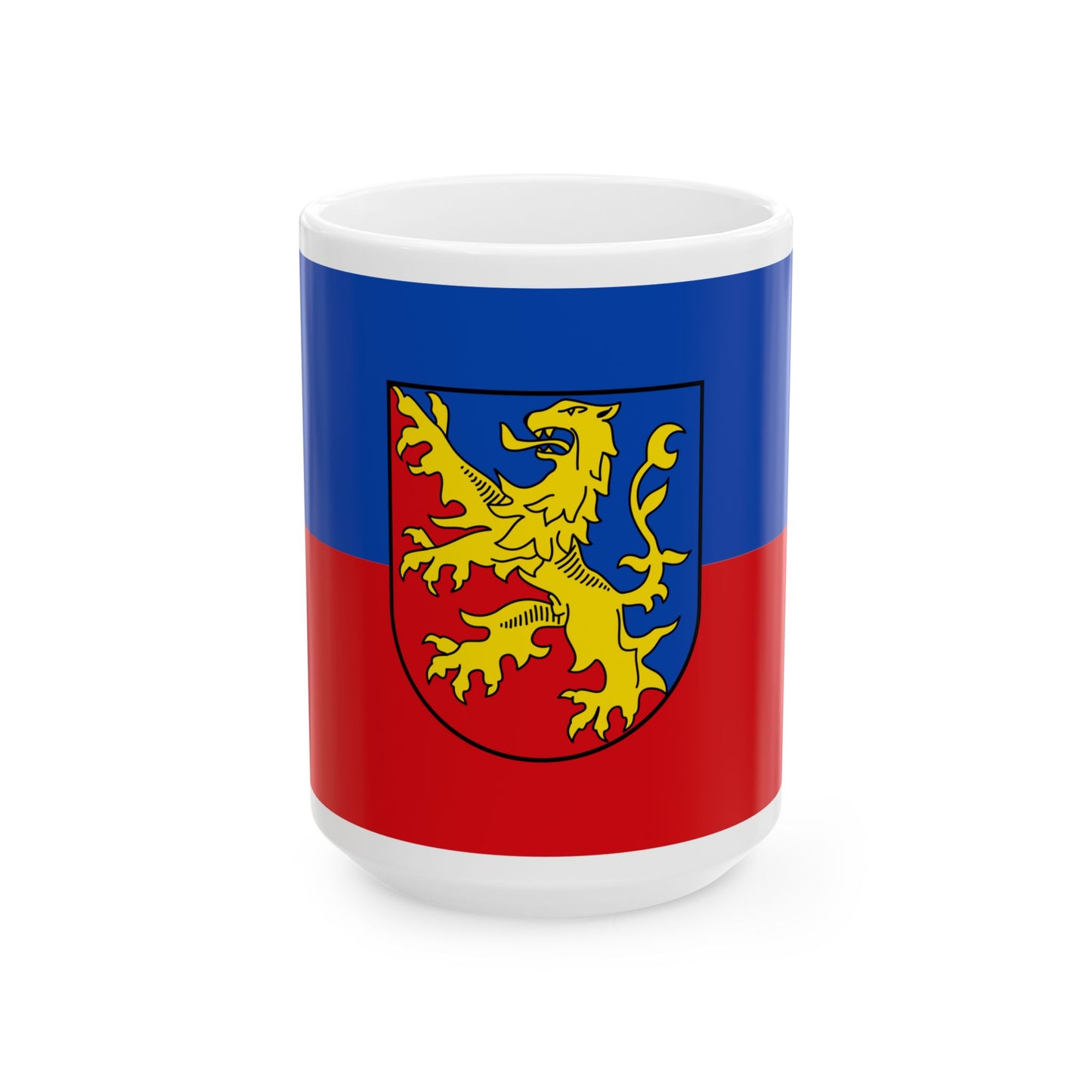 Drapeau de Rhein Lahn Kreis Allemagne - Tasse à café blanche