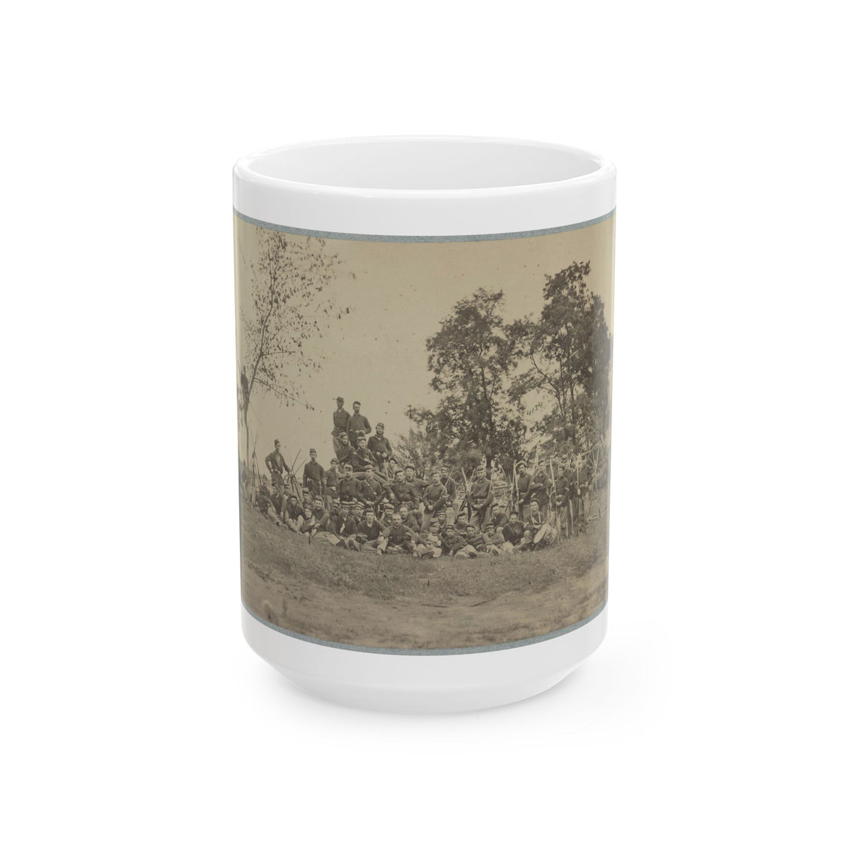 B Company, 22d New York State Militia Near Harpers Ferry, Va., 1861 I.E.1862 (U.S. Civil War) White Coffee Mug