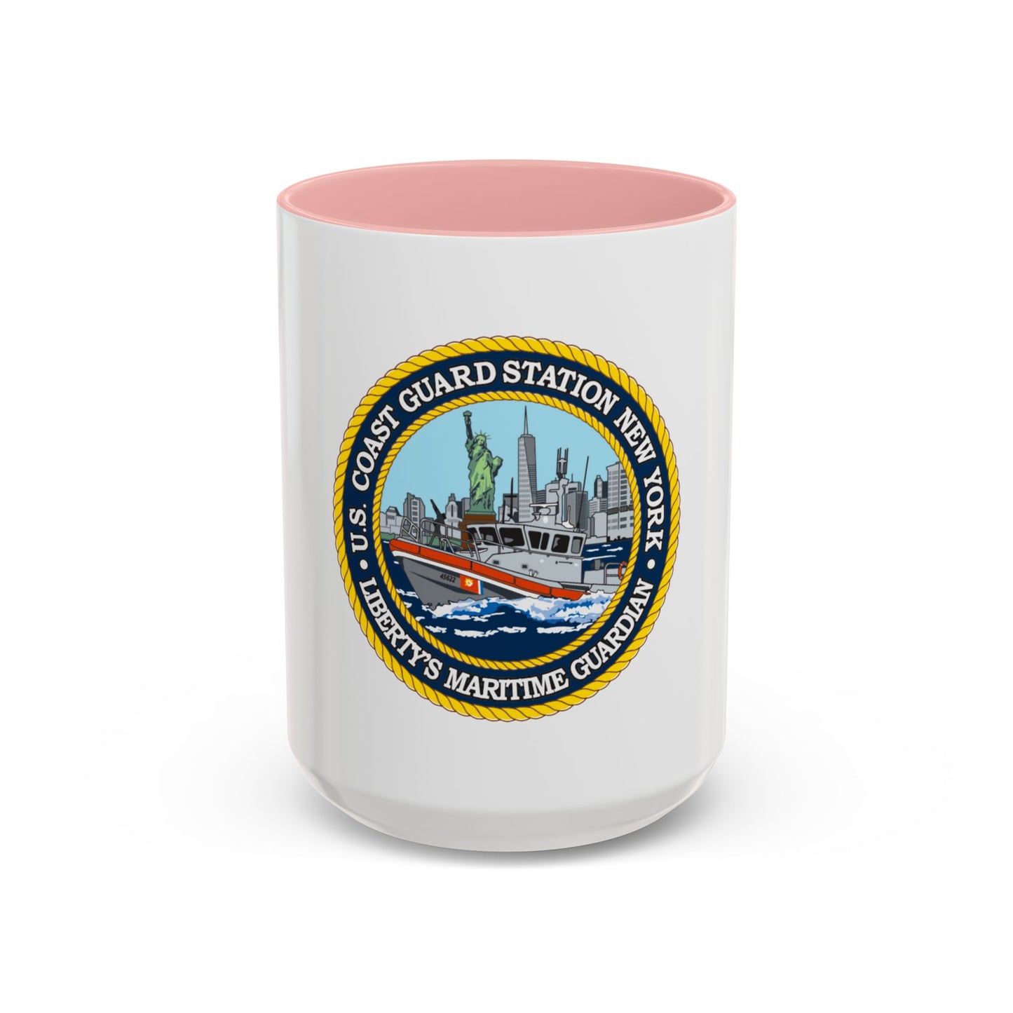 USCG Station New York (U.S. Coast Guard) Accent Coffee Mug