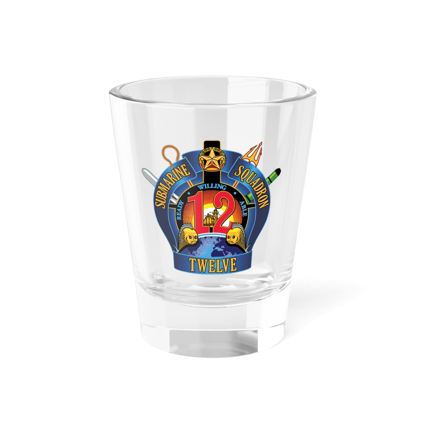 Verre à liqueur de l'escadron de sous-marins 12 (US Navy) 1,5 oz