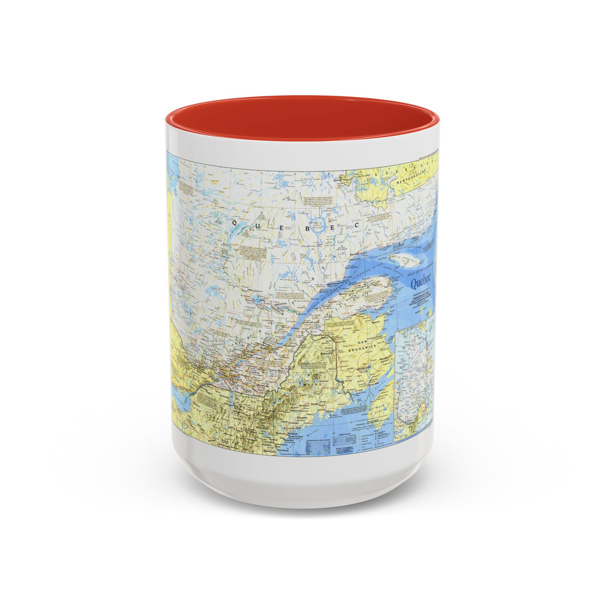 Canada - Quebec 1 (1991) (Map) Accent Coffee Mug