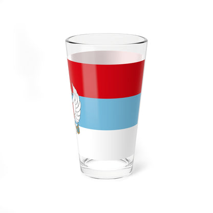 Flag of Montenegro 1993-2004 with coat of arms (Montenegro) Pint Glass 16oz