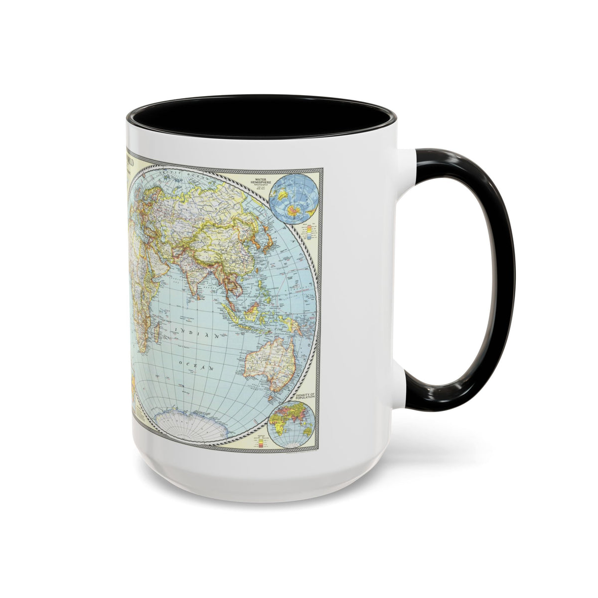 World Map (1941) (Map) Accent Coffee Mug