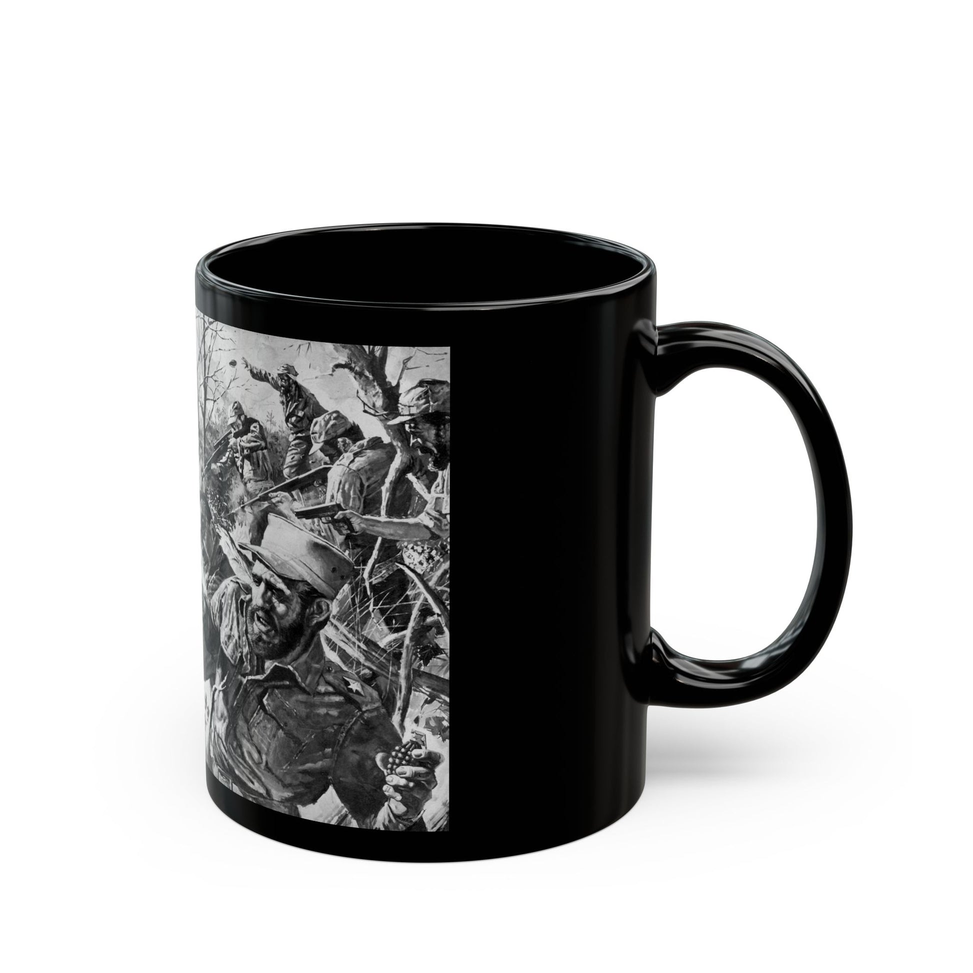 Chicago's Fighting Reporter, Man's magazine, February 1961 - Black Coffee Mug-Go Mug Yourself