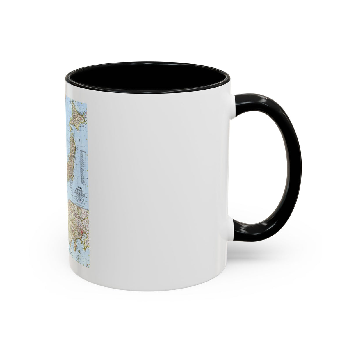 Japan and Korea (1960) (Map) Accent Coffee Mug