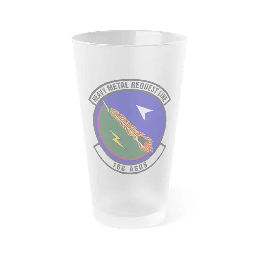 168th Air Support Operations Squadron (U.S. Air Force) Frosted Pint Glass 16oz-Go Mug Yourself