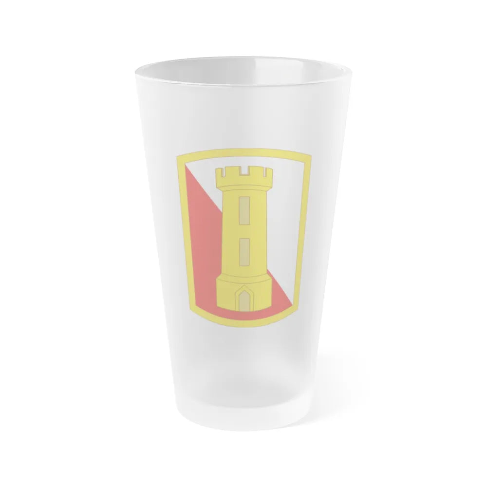 168th Engineer Brigade (U.S. Army) Frosted Pint Glass 16oz-Go Mug Yourself