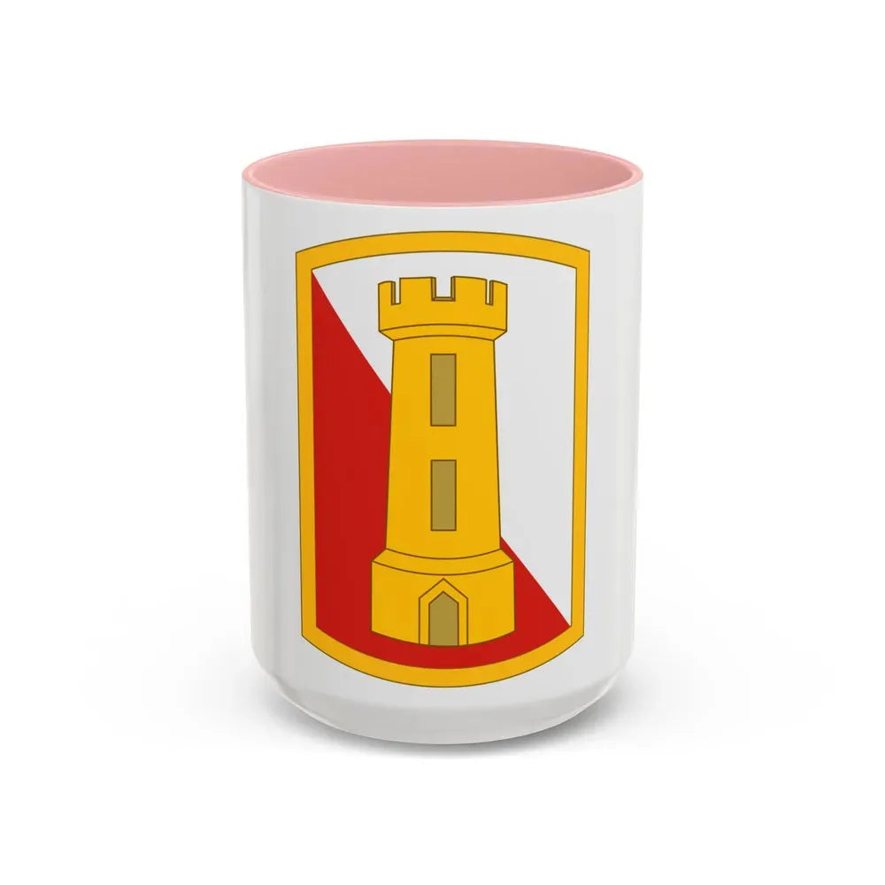 168th Engineer Brigade (U.S. Army) Accent Coffee Mug 15oz Pink - Go Mug Yourself