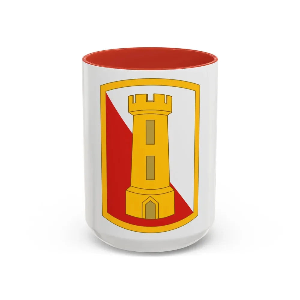 168th Engineer Brigade (U.S. Army) Accent Coffee Mug 15oz Red - Go Mug Yourself