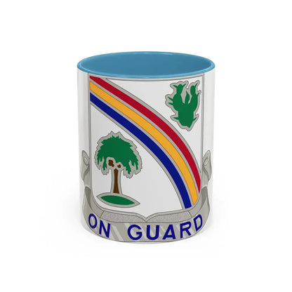168th Infantry Regiment (U.S. Army) Accent Coffee Mug 11oz Light Blue - Go Mug Yourself