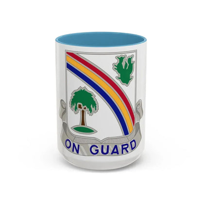 168th Infantry Regiment (U.S. Army) Accent Coffee Mug 15oz Light Blue - Go Mug Yourself