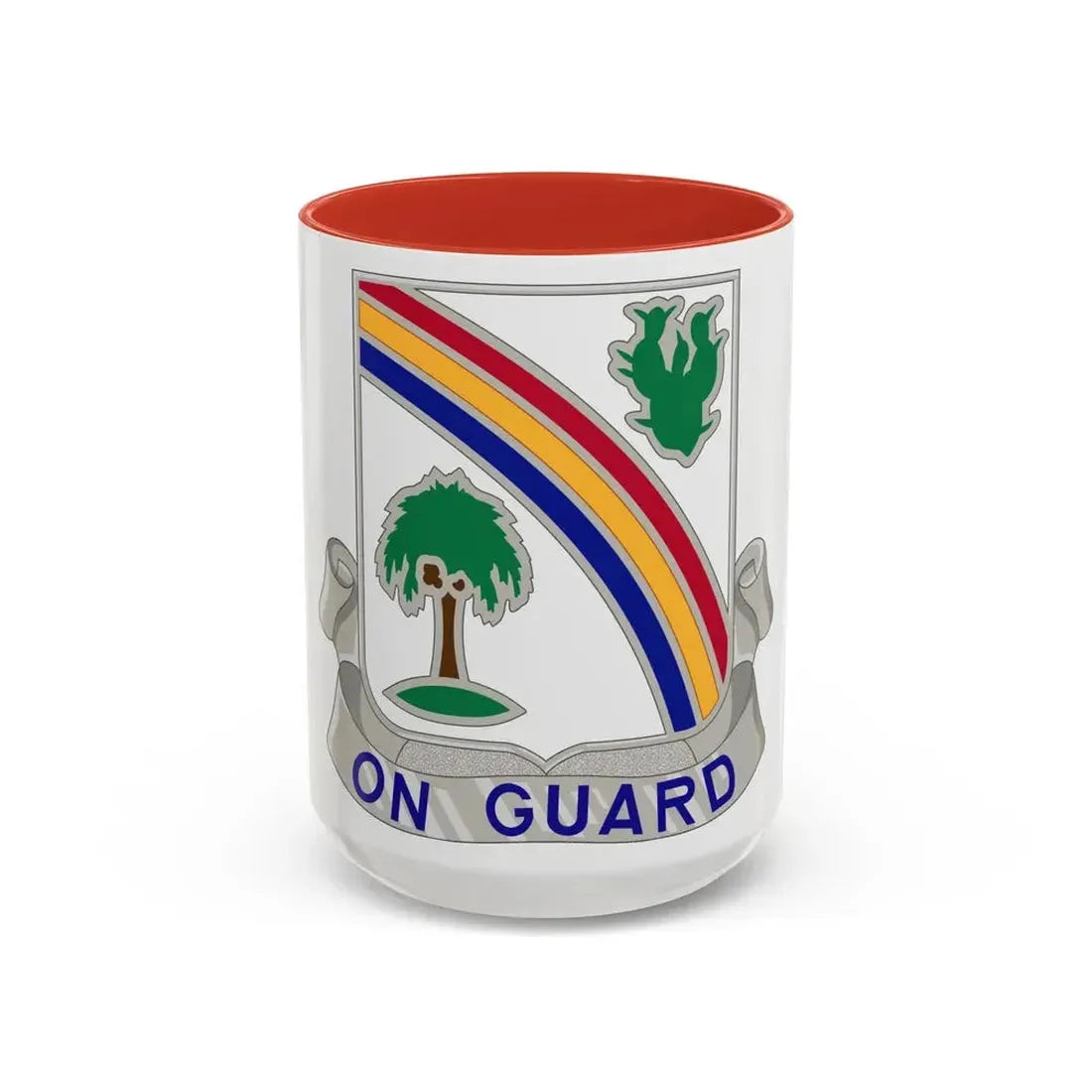 168th Infantry Regiment (U.S. Army) Accent Coffee Mug 15oz Red - Go Mug Yourself