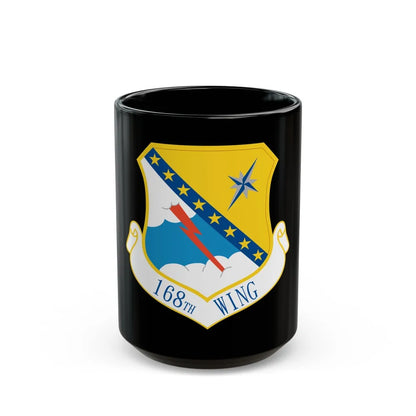 168th Wing emblem (U.S. Air Force) Black Coffee Mug-15oz-Go Mug Yourself