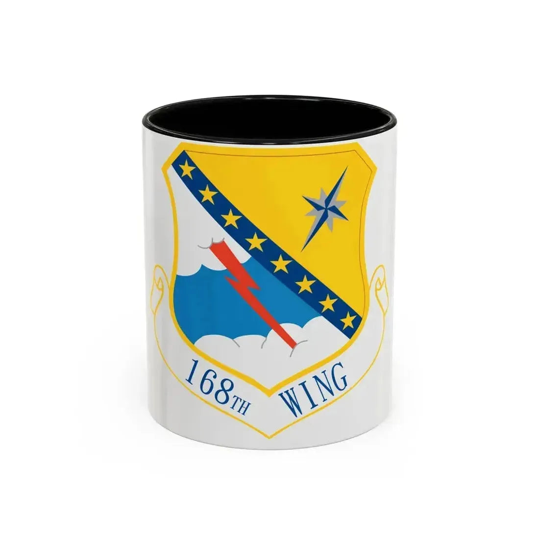 168th Wing emblem (U.S. Air Force) Accent Coffee Mug 11oz Black - Go Mug Yourself