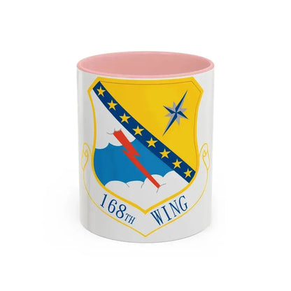 168th Wing emblem (U.S. Air Force) Accent Coffee Mug 11oz Pink - Go Mug Yourself